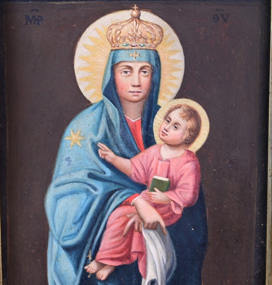 Paolo Biagetti - Madonna And Child - Italy Late 19th Century-photo-3